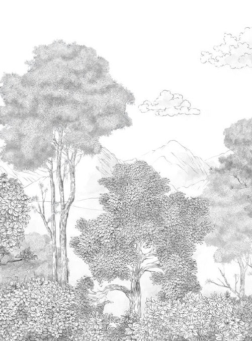 Papel pintado de Bosques y montañas panorámicos