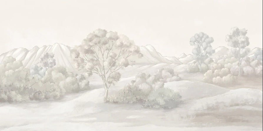 Papel pintado Poético paisaje sepia