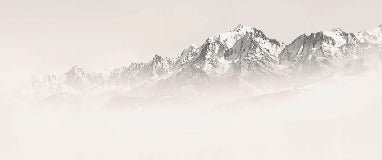 Papel pintado Mont Blanc en niebla sepia