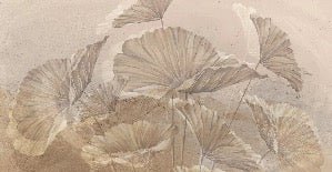 Papel pintado Panoramic lotus sepia
