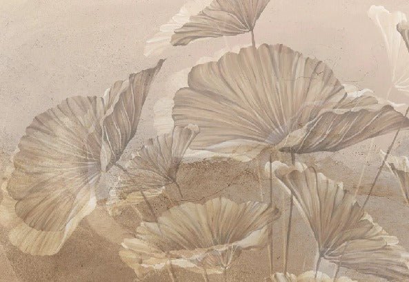 Papel pintado Panoramic lotus sepia