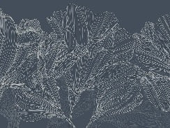 Papier peint panoramique valse des fleurs bleu, XXL, tendance