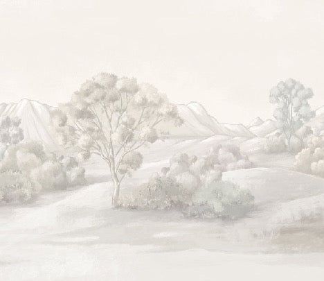 Papel pintado Poético paisaje sepia