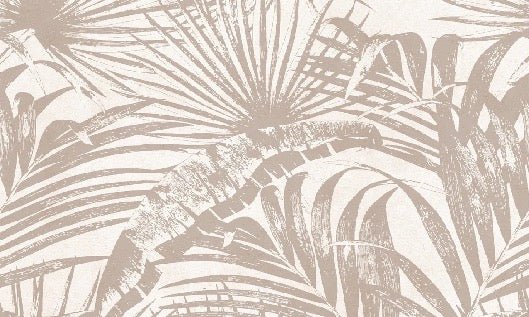 Papel pintado Hoja de selva monocromo