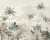 Papier peint panoramique jungle eden vert