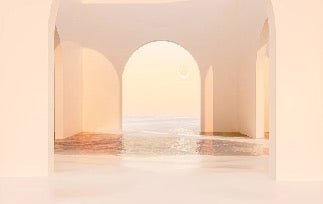 Papel pintado arco panorámico puesta de sol