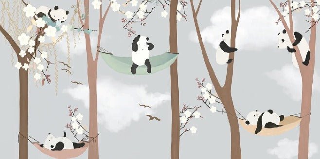 Papel pintado dormitorio infantil panda