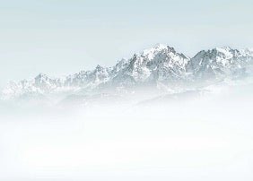 Papel pintado Mont Blanc en la niebla azul