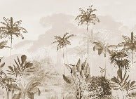 Papel pintado panoramico jungle eden sepia