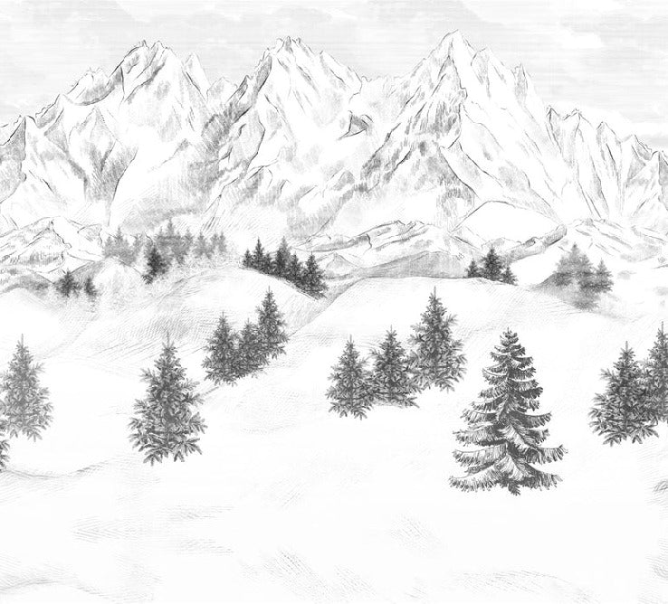Papel pintado de la montaña de Chamonix