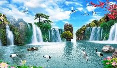 Papel pintado panorámico Cascada Asia Zen