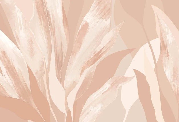 Papel pintado de tela floral nude
