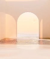 Papel pintado arco panorámico puesta de sol