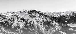Papel pintado de Grand Massif en blanco y negro