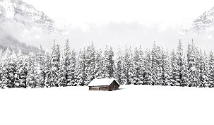 Papier peint panoramique chalet en montagne, XXL, tendance