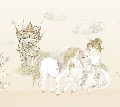 Papel pintado Dormitorio princesa unicornio