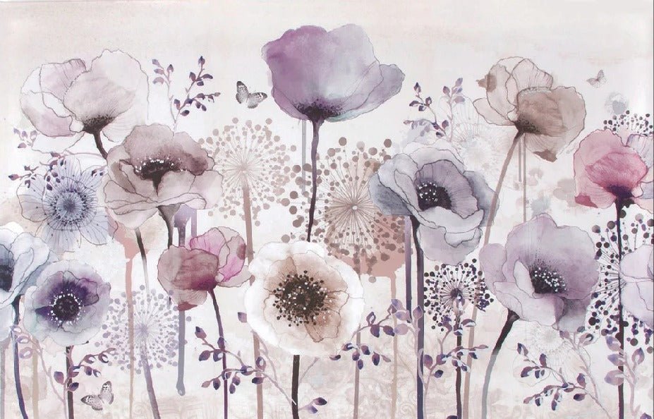 Papel pintado Fleur Parme