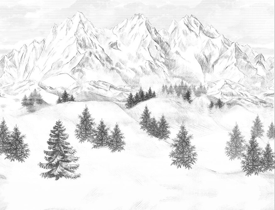 Papel pintado de la montaña de Chamonix