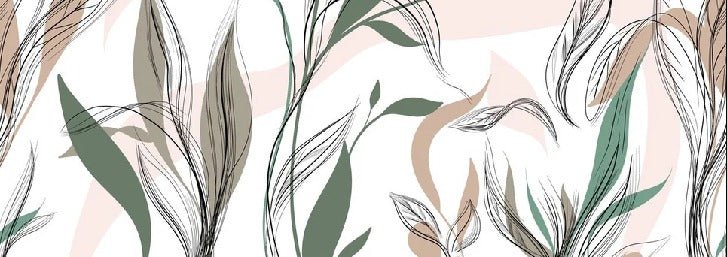 Papier peint panoramique fleur graphique, XXL, tendance