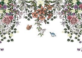 Papel pintado Floral panorámico de primavera