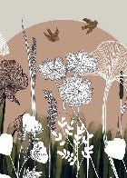 Papel pintado Ilustración floral panorámica