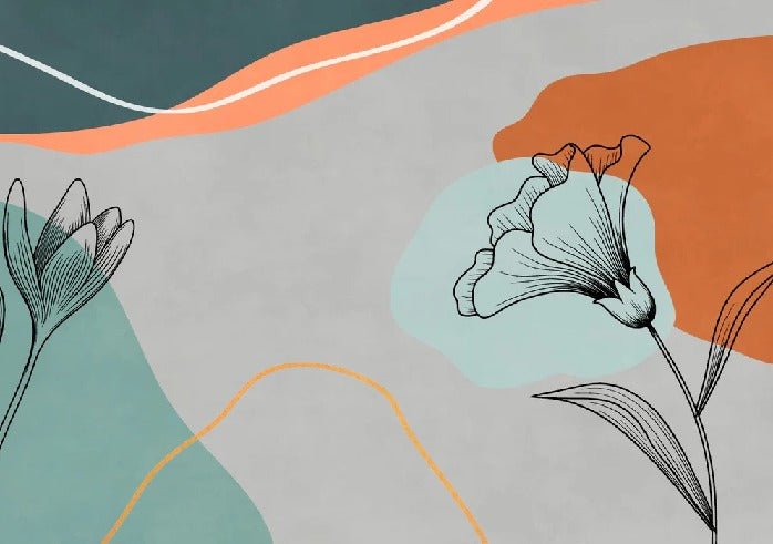 Papel pintado Arte floral panorámico