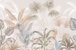 Papel pintado Panorámica de la jungla de terracota