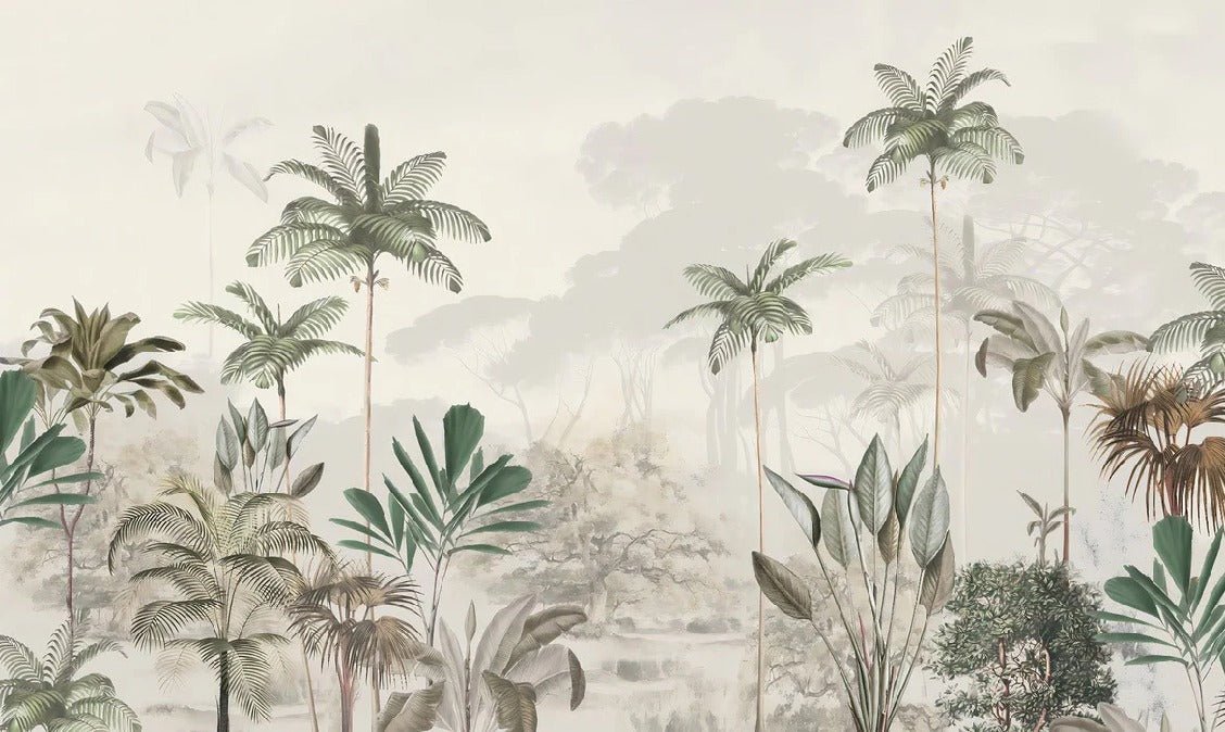 Papier peint panoramique jungle eden vert, XXL, tendance