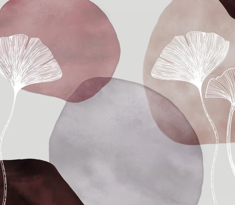 Papier peint panoramique abstrait pourpre, XXL, tendance