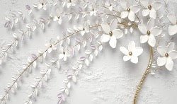 Papier peint panoramique trompe l'oeil arbre fleuri 3D, XXL, tendance