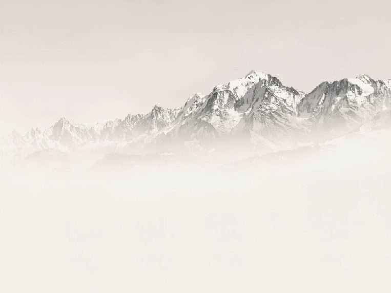 Papier peint Mont Blanc dans la brume sépia, XXL, tendance