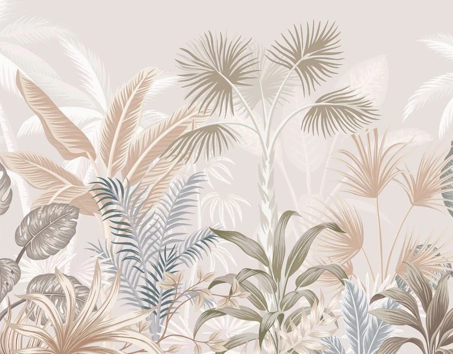 Papel pintado panorámico de la jungla de terracota