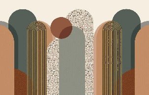 Papier peint Art déco graphique tendance, XXL, tendance