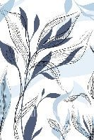 Papel pintado gráfico de flores azules