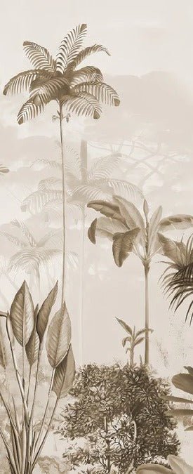 Papier peint panoramique jungle eden sépia