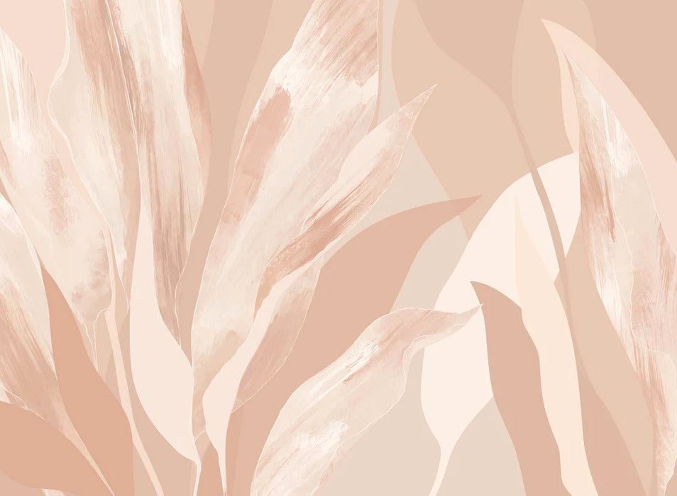 Papel pintado de tela floral nude