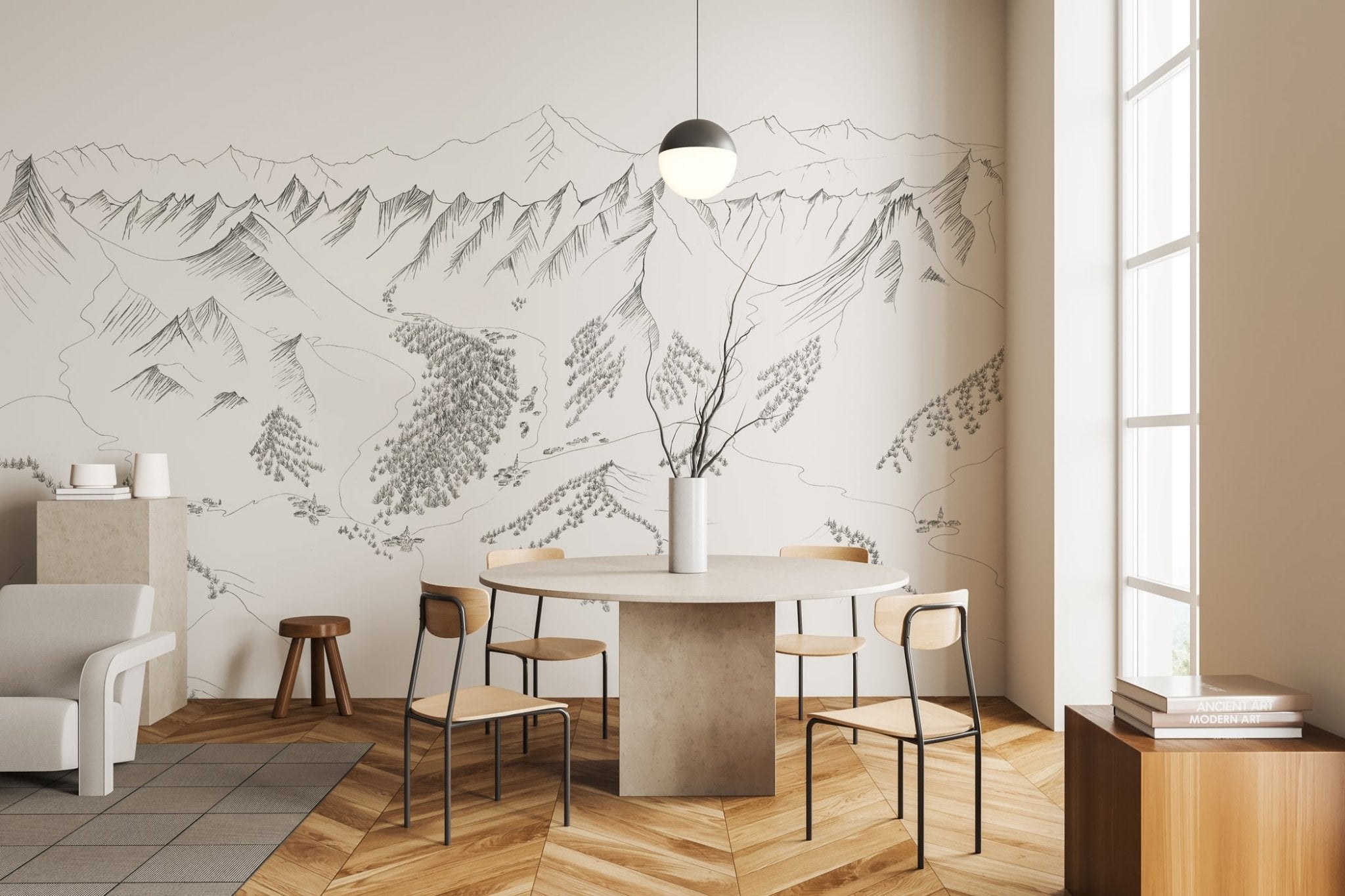 Papier peint en piste – La Clusaz, XXL, tendance