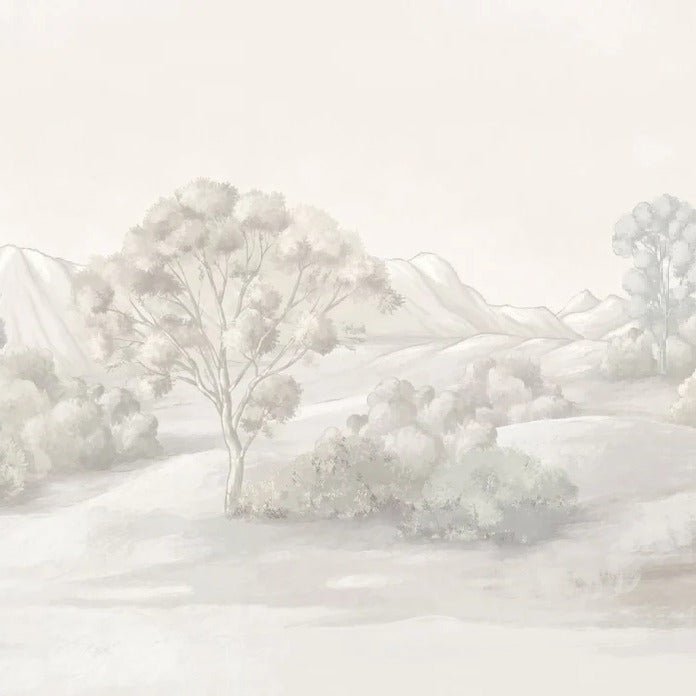 Papel pintado Poético paisaje sepia