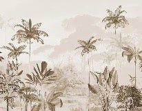 Papel pintado panorámico jungle eden sepia