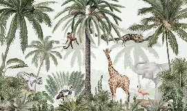 Papel pintado infantil Jungla pacífica