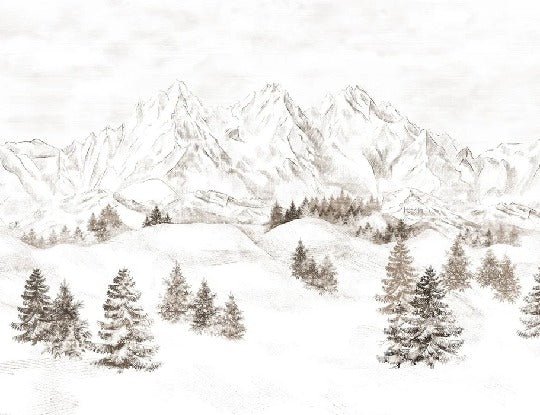 Papier peint montagne massif des Alpes, XXL, tendance