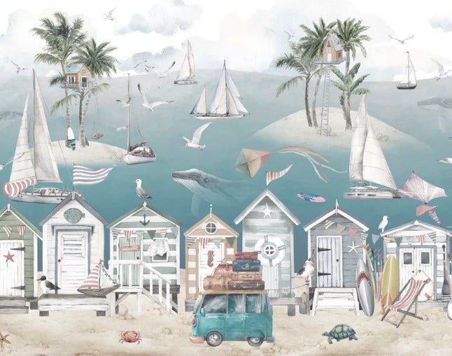 Papier peint chambre enfant - Cabane des mers