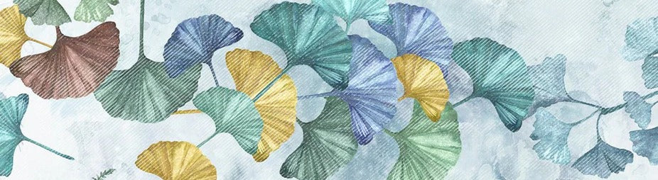 Papel pintado panoramico ginkgo biloba japon