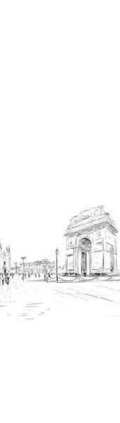 Papier peint noir et blanc monument du monde, XXL, tendance