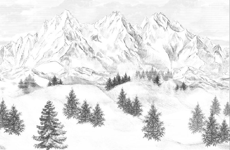 Papel pintado de la montaña de Chamonix