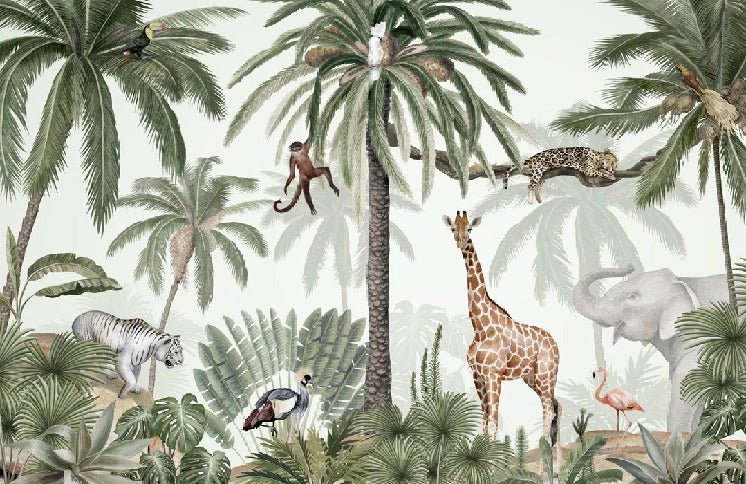 Papel pintado infantil Jungla pacífica