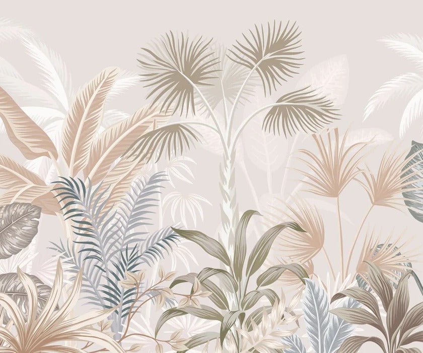 Papier peint panoramique jungle terracotta