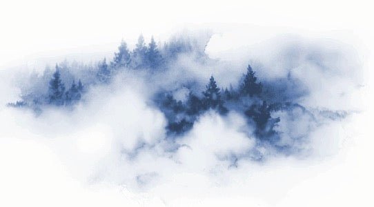 Papel pintado Niebla azul de las cumbres
