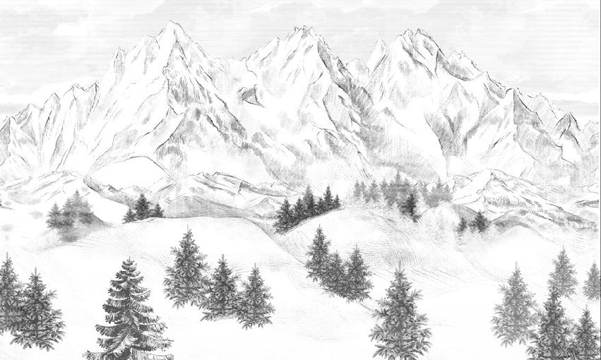 Papel pintado de la montaña de Chamonix
