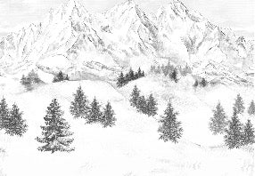 Papel pintado de la montaña de Chamonix
